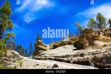 Paisaje Lunar, "paysage lunaire", Vilaflor, Tenerife, Canaries, Espagne Banque D'Images