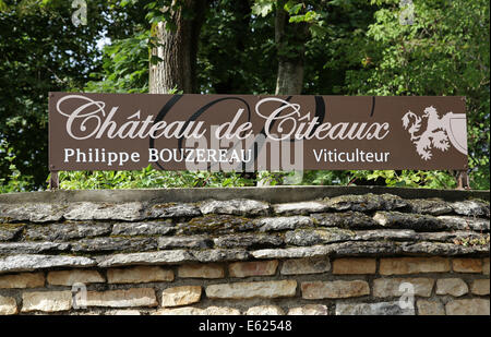 Château de Cîteaux - Meursault La cueillette Philippe Bouzereau Viticulteur.Bourgogne.Côte-d'ou 'golden' pente Bourgogne-Franche-Comté Banque D'Images