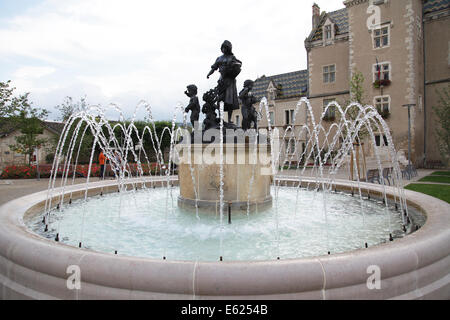 Fontaine Hôtel de ville à Meursault communauté dans le département Côte-d'Or en Bourgogne Bourgogne Banque D'Images