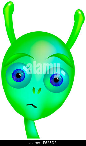 Les jeunes green alien. Banque D'Images