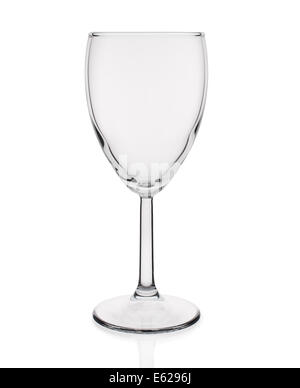 Verre de vin sur un fond blanc, isolé Banque D'Images