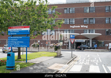 Entrée de l'Ingham Aile de South Tyneside District Hospital North East England UK Banque D'Images