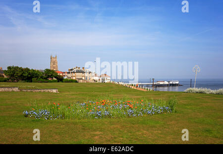 Une vue de North Lodge Park à l'extrémité est de Cromer, Norfolk, Angleterre, Royaume-Uni. Banque D'Images