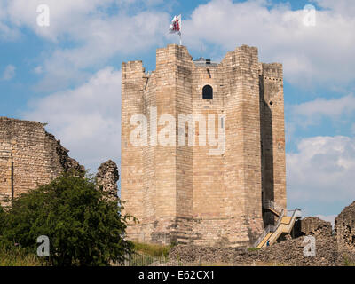 Le Château de Conisbrough, South Yorkshire, UK. Lieu où l'histoire était situé à Ivanhoe Banque D'Images