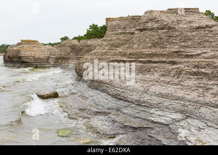 Les piles de la mer au bord de mer Banque D'Images