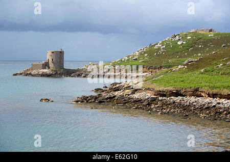 Cromwell's Castle, Tresco, Îles Scilly, Angleterre Cornwall Banque D'Images