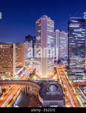 Tokyo, Japon cityscape in Shinjuku. Banque D'Images