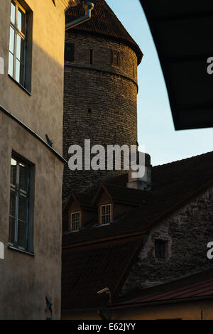 Coucher du soleil à Tallinn Banque D'Images