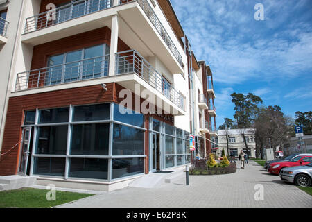 Propriétés et hôtels en letton seaside beach resort Jūrmala, 2010 Banque D'Images