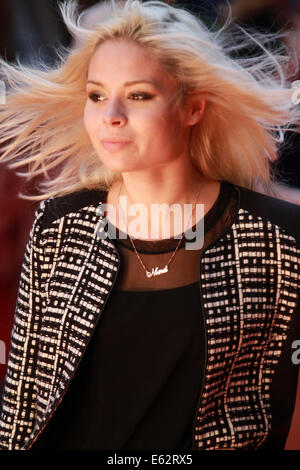 Londres, Royaume-Uni, le 12 août 2014. Nina Nesbitt assiste à la première UK de ce que si, à l'Odeon West End à Londres, Royaume-Uni. Banque D'Images