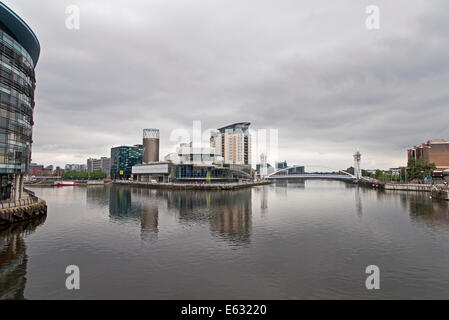 Salford Quays Manchester Ship Canal Banque D'Images