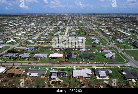 Dommages causés par l'ouragan Andrew HOMESTEAD FLORIDA AOÛT 1992 Banque D'Images