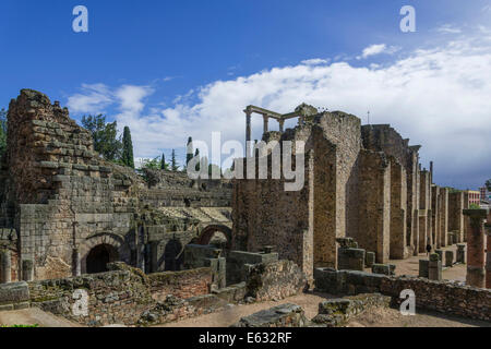 L'arrière du théâtre romain, Merida, Estrémadure, Espagne Banque D'Images