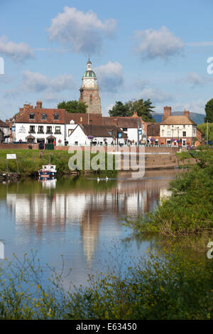 Le Pepperpot et ville sur la rivière Severn, Upton sur Severn, Worcestershire, Angleterre, Royaume-Uni, Europe Banque D'Images