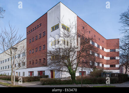 Berlin, Allemagne, le complexe résidentiel sur Esch fossé dans le style Bauhaus par Erwin Gutkind à Berlin-Pankow Banque D'Images