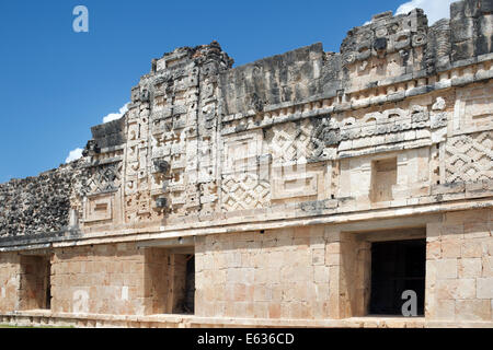 La Section de l'édifice nord Quadrangle Nunnery Yucatan Mexique Uxmal Banque D'Images