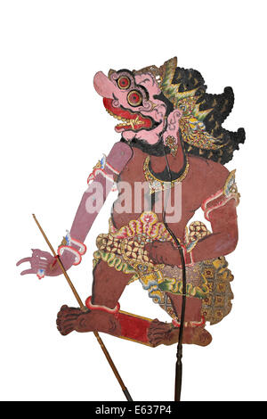 Dieu Hanuman-Monkey - Une Indonésienne Wayang Kulit Marionnette Banque D'Images