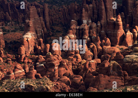 Fournaise ardente de Arches National Park, près de Moab, Utah, USA Banque D'Images