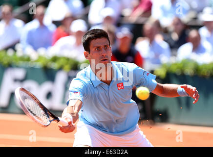 Novak Djokovic (SRB),French Open 2014, Roland Garros, Paris, France Banque D'Images