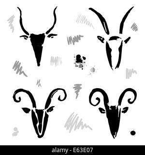 2015 Chèvre set. Symbole de la nouvelle année. Banque D'Images