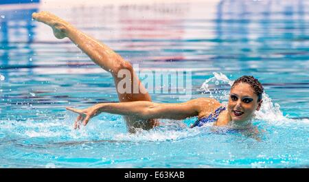 Berlin, Allemagne. 13e Août, 2014. Linda CERRUTI ITA Italie 32e ronde préliminaire SOLO LEN Championnat d'Action Crédit : Synchro Plus Sport/Alamy Live News Banque D'Images