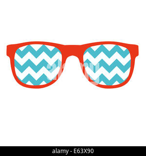 Dans l'icône lunettes style plat Banque D'Images