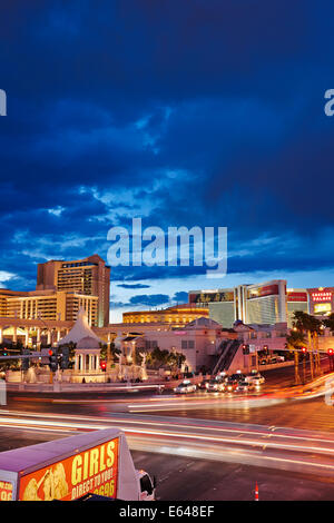 Las Vegas Boulevard. Las Vegas, Nevada, USA. Banque D'Images