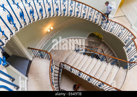 Escaliers, Nelson rotonde Somerset House, Londres, Royaume-Uni Banque D'Images