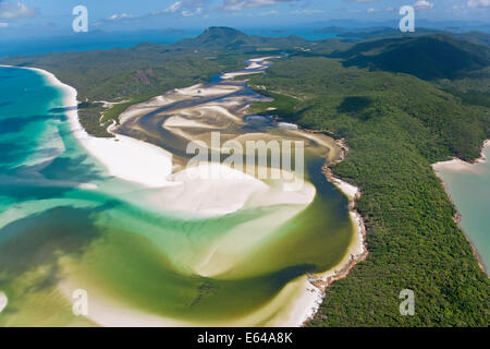 Hill inlet Whitsunday Islands, Queensland, Australie Banque D'Images