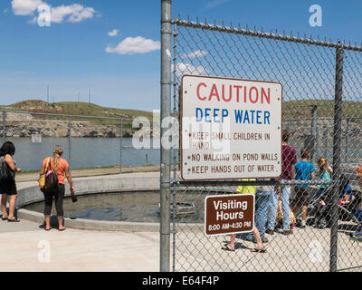 Parc national de Giant Springs, station piscicole, aquaculture, Great Falls, Montana, États-Unis Banque D'Images