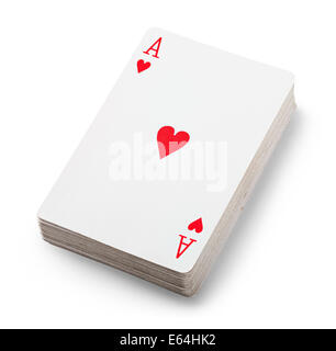 Cartes à jouer isolé sur fond blanc. Clipping Path Banque D'Images