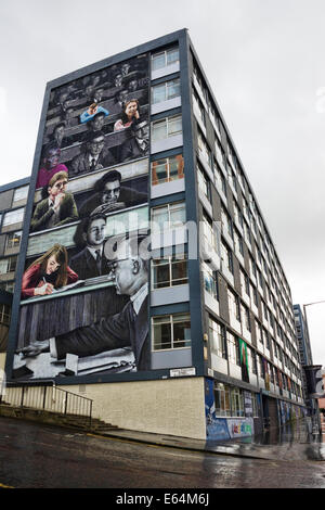 Peinture murale d'éducation sur le côté de la Graham Hills Building, Université de Strathclyde Glasgow Banque D'Images