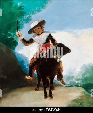 Francisco de Goya, Garçon sur un Ram 1786-1787 Huile sur toile. Art Institute of Chicago, Chicago, USA. Banque D'Images