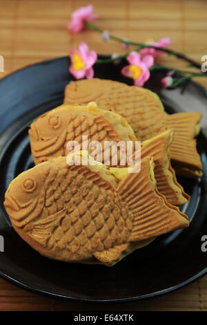 Taiyaki (gâteau en forme de poisson japonais) Banque D'Images