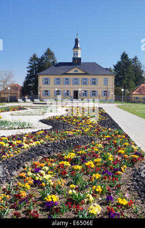 Jardins du spa avec le sel-works, Bad Rappenau, Kraichgau, Bade-Wurtemberg, Allemagne Banque D'Images