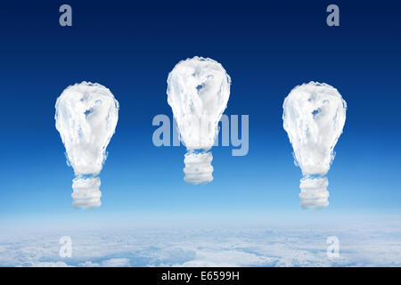 Image composite du cloud light bulbs Banque D'Images