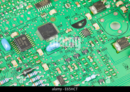 Plan Macro sur un circuit électrique à bord Banque D'Images