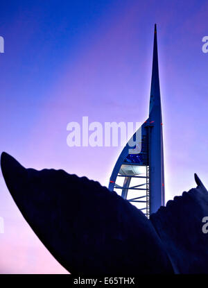 Spinnaker Tower est un 170-mètres (560 ft) Landmark Tower à Portsmouth, Angleterre, RU Banque D'Images