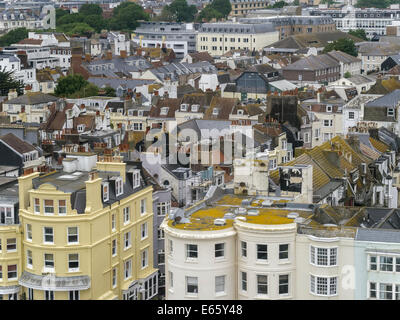 Vue sur les toits de Brighton Brighton tirée de l'Œil, East Sussex, England, UK Banque D'Images