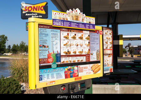 Sonic Drive-in Restaurant, Montana, USA Banque D'Images