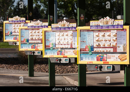 Sonic Drive-in Restaurant, Montana, USA Banque D'Images