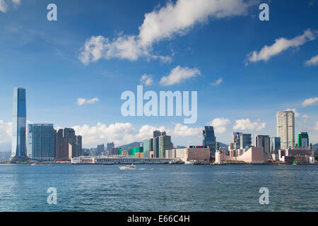 Avis de Tsim Sha Tsui et toits de West Kowloon, Hong Kong, Kowloon Banque D'Images