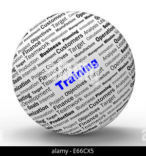 Formation Sphère Définition montre demandant à formuler ou à l'Éducation Banque D'Images