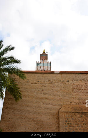 Mosquée de Koutoubia achevé sous le règne du Calife Almohade le Ya'qub al-Mansur (1184 à 1199),Marrakech,Marrakech,Maroc Banque D'Images