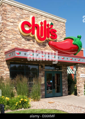 Chili's Restaurant Exterior à Great Falls, Montana, USA Banque D'Images