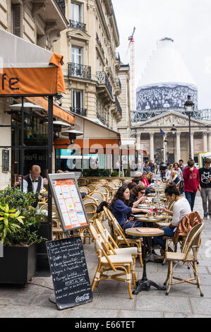 Restaurant de la rue Soufflot près du Panthéon à Paris, France Banque D'Images