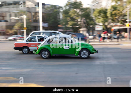 Mexico City Taxi Volkswagen Beetle Banque D'Images