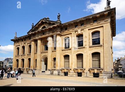 Face Sud du bâtiment Clarendon, Oxford, Oxfordshire, Angleterre, Royaume-Uni, Europe de l'Ouest. Banque D'Images