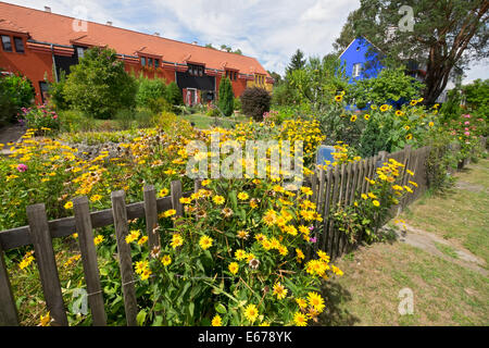 Gartenstadt , (Garden city), ensemble immobilier site du patrimoine mondial de l'UNESCO à Falkenberg dans Berlin Allemagne Banque D'Images