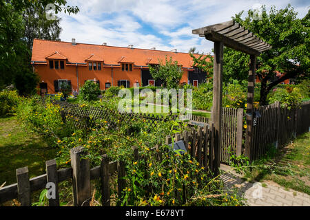 Gartenstadt , (Garden city), ensemble immobilier site du patrimoine mondial de l'UNESCO à Falkenberg dans Berlin Allemagne Banque D'Images